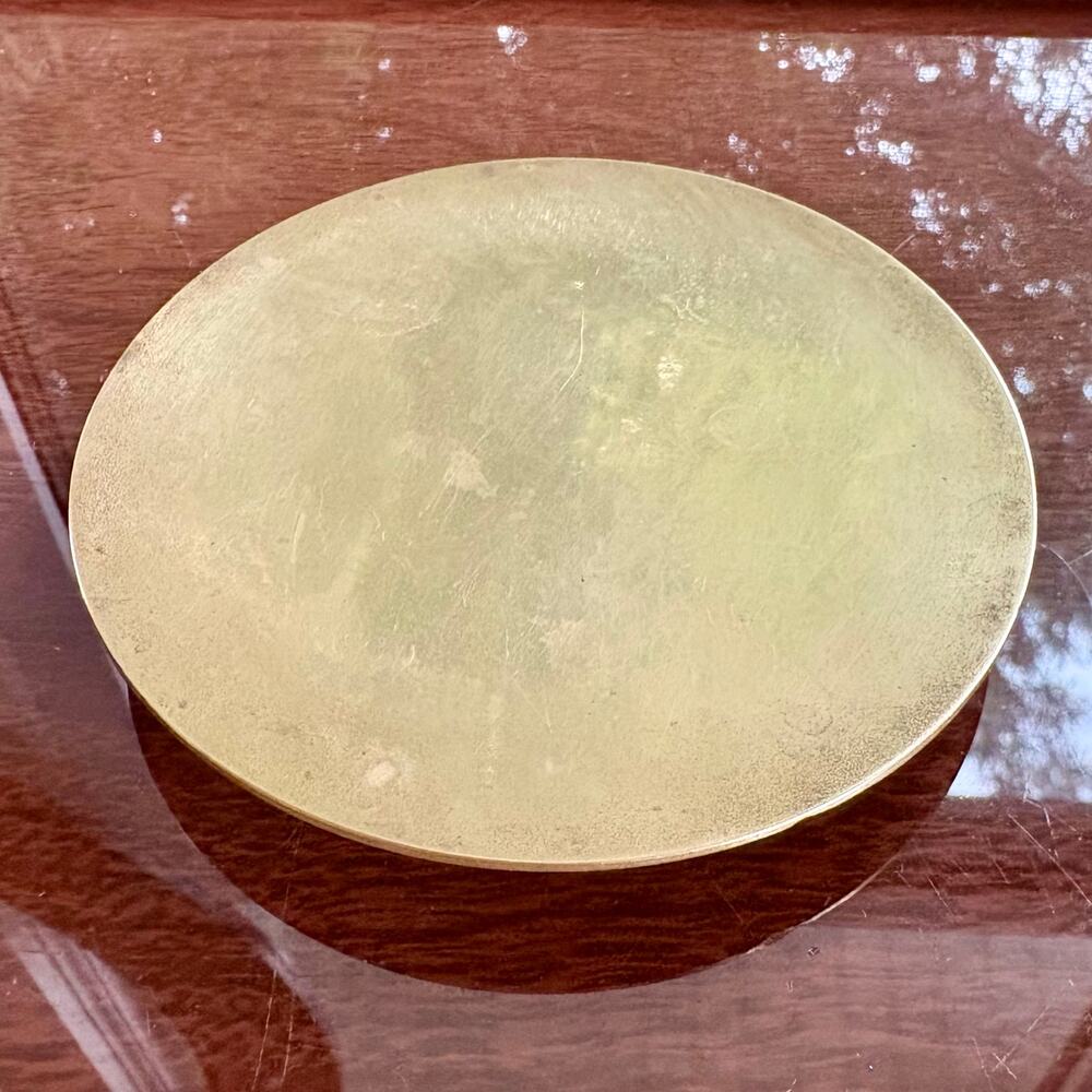 Vintage Brass Trivet or Potholder with Ball Feet – Made in India